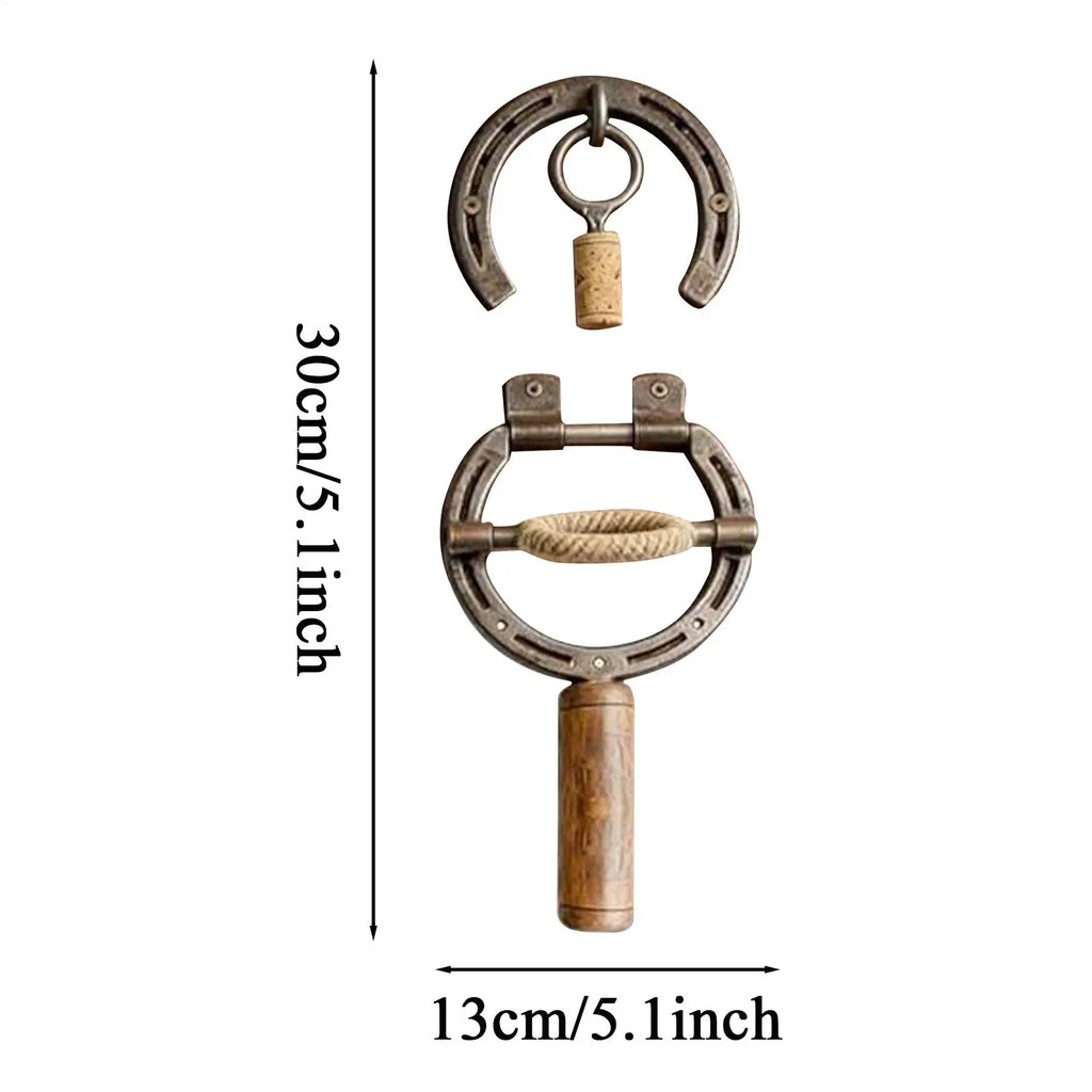 Bottle Opener Horseshoe-Shaped Wall-Mounted Manual Opening Wine Opener for Men Women Seniors Elderly Adults Stocking Stuffer