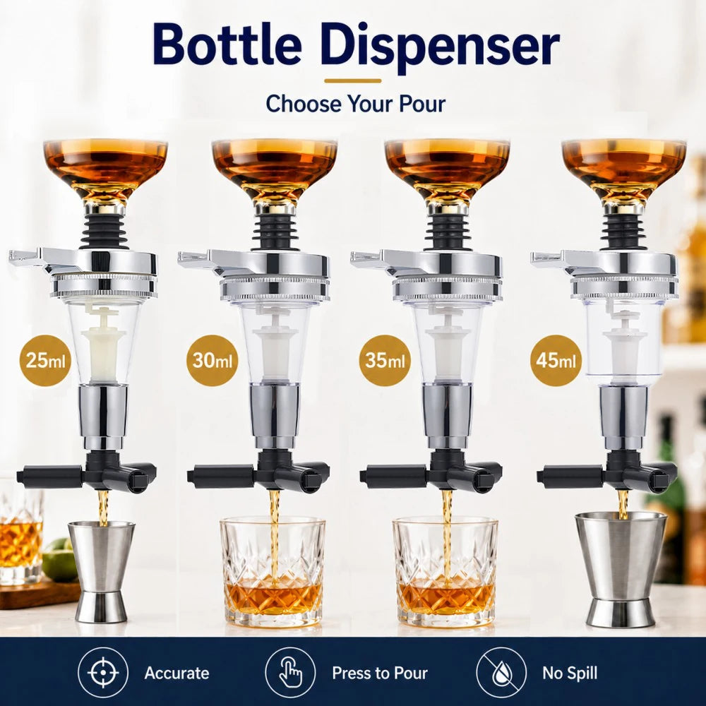 25/30/45ml Bottle Drink Dispenser Wall Mounted Wine Alcohol Liquor Cocktail Beer Dispenser Party Bar Home Pourer Wine Divider