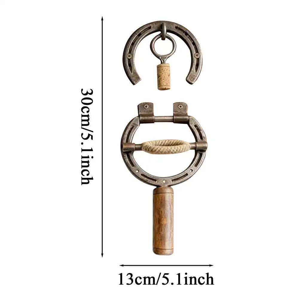 Bottle Opener Horseshoe-Shaped Wall-Mounted Manual Opening Wine Opener for Men Women Seniors Elderly Adults Stocking Stuffer