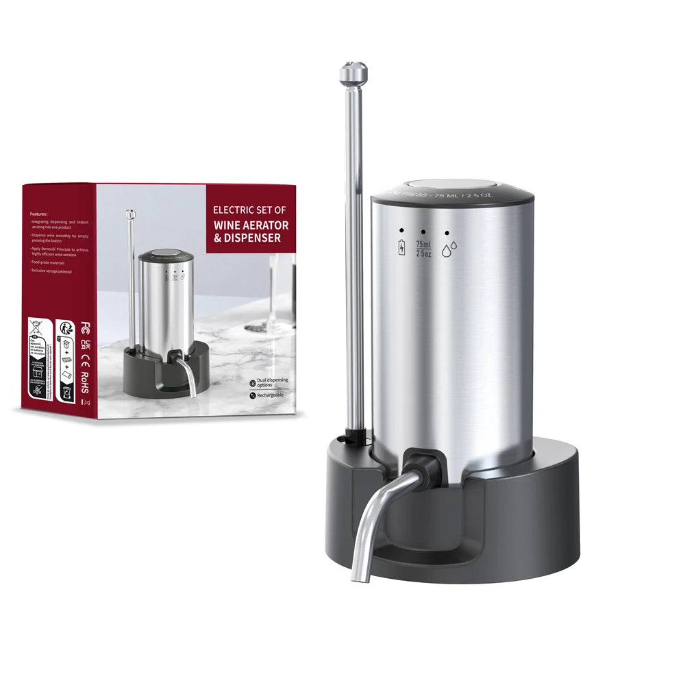 Intelligent Electric Wine Aerator and Dispenser Automatic Wine Dispenser Bar Tools TYPE-C Rechargerable