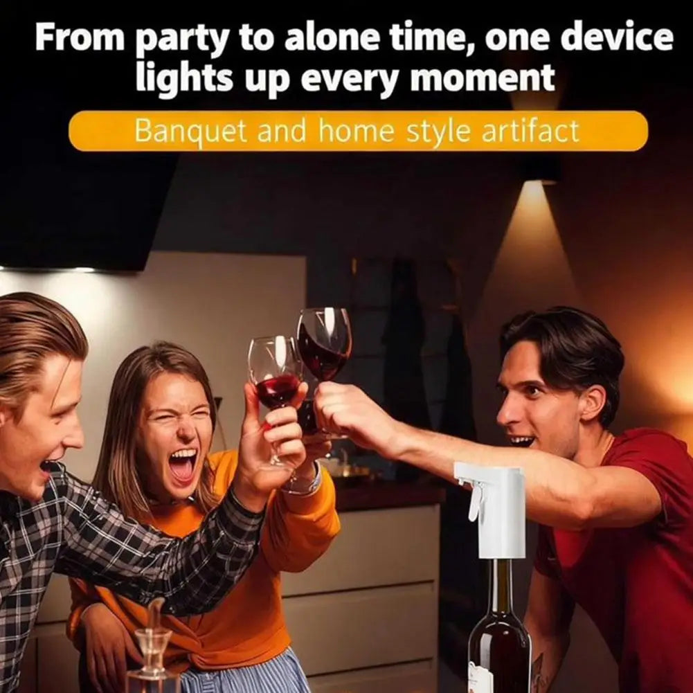 Electric Wine Dispenser with Adjustable Quantity USB Rechargeable Smart Wine Decanter Automatic Liquor Aerator Pump for Bar Home