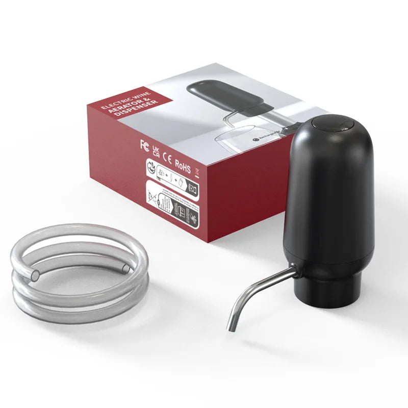 Automatic Wine Aerator Dispenser Rechargeable One Touch Electric Wine Decanter Liquor Dispenser Set Bar Party Wine Accessories
